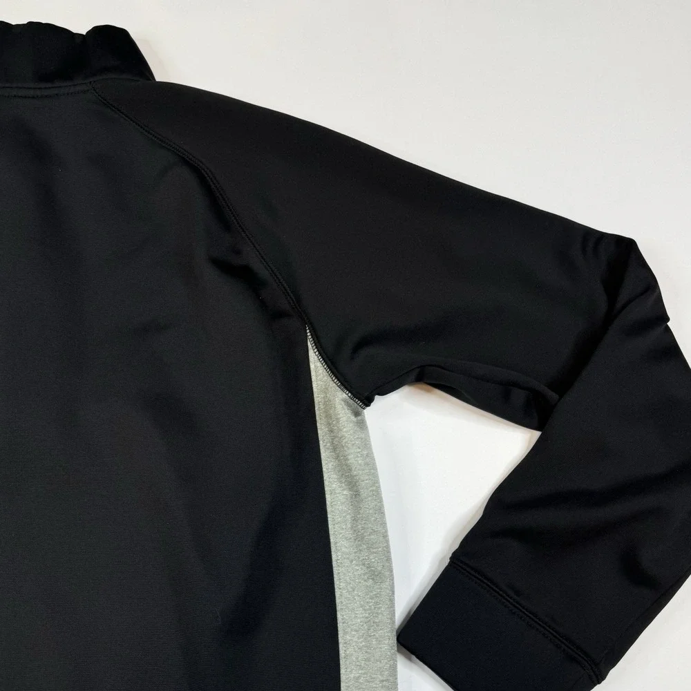 Nike Therma-Fit Core Fleece 1/4 Zip Pullover Black Gray Mens Large 455966-010